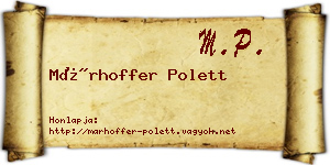 Márhoffer Polett névjegykártya